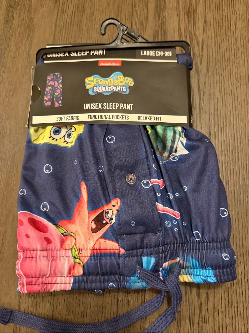 Nickelodeon SpongeBob Pajama Bottoms in Navy Blue with Pink Accent